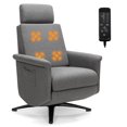 thumbnail image 2 of Costway Massage Recliner Chair Vibrating Sofa w/ Remote Control&Adjustable Headrest Grey, 2 of 10