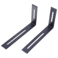 thumbnail image 3 of Miangastore 2pcs Metal Angle Brackets Iron Black for Load Bearing Applications, 3 of 8