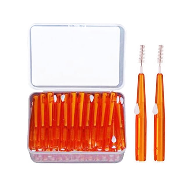 60pcs Toothpick Interdental Brushes Tooth Flossing Head Oral Hygiene Brush