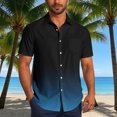 thumbnail image 2 of Pisexur Shirts for Man T Hommes Mode Décontractée Col Rabattu Impression Dégradée Chemise à Manches Courtes Blouse Marine, TG Chemises de Golf Hommes & Chemises Hommes, 2 of 7