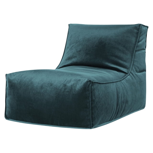 Gouchee Home Rock Velvet Petrol Bean Bag Chair en Bleu Pétrole, Rembourré en Velours de polyester de Qualité Mobilier avec une texture Douce, Rempli de Billes de Polystyrène à Haute Densité, Doté d'Un Dossier Bas et d'Un Grand Siège Coussiné, Léger et portable pour Chambres d'Enfants Ou Dortoirs.