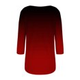 thumbnail image 3 of Birdeem Blouse for Women Womens Round Neck 3/4 Sleeve Button Up Top, 3 of 9