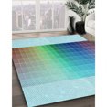 thumbnail image 3 of Ahgly Company Tapis d'Intérieur Lavable en Machine Carré Transitionnel Bleu, 5 Pieds Carré, 3 of 7