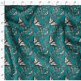 thumbnail image 4 of Soimoi Green polyester Crepe Fabric Flower & Butterfly Print Fabric by Yard 42 Inch Wide, 4 of 5