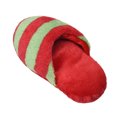 thumbnail image 1 of Dog Toy Pet Puppy Chew Squeaky Squeaker Sound Plush Slipper Shape RD+GN, 1 of 5