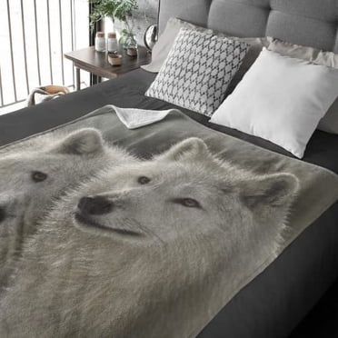 Dawhud Direct Sunlit Soulmates Wolves 50""x60"" Fleece Blanket