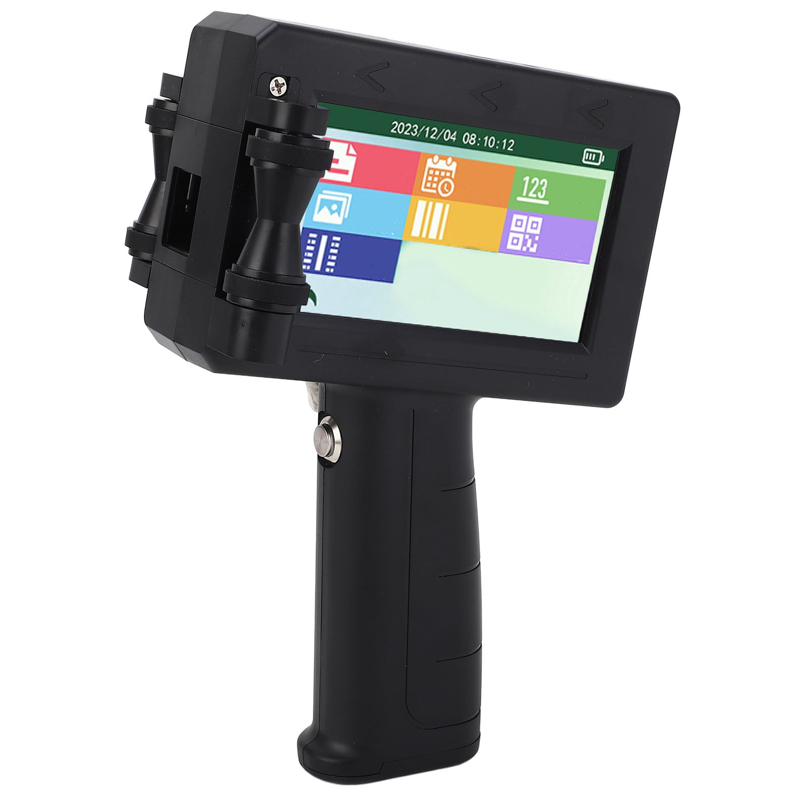 Handheld Inkjet Printer Kit, Handheld Inkjet Printer 4.3 Inch LED Touchscreen 12.7mm Versatile  for Carton Plastic Wood