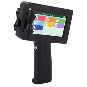 Handheld Inkjet Printer Kit, Handheld Inkjet Printer 4.3 Inch LED Touchscreen 12.7mm Versatile  for Carton Plastic Wood
