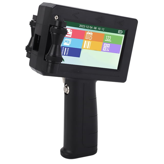 Handheld Inkjet Printer Kit, Handheld Inkjet Printer 4.3 Inch LED Touchscreen 12.7mm Versatile for Carton Plastic Wood