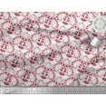 thumbnail image 2 of Soimoi Poly Georgette Tissu Floral, Poisson & Cerf Artistique Tissu Imprimé 1 Yard 52 Inch Wide, 2 of 3