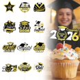 thumbnail image 2 of Graduation Cupcake Toppers 2026Graduation Cake Decorations 2026Graduation Cupcake Toppers Glitter Class of 2026 Congrats Grad Cap Picks for Graduation Decorations, 2 of 8