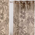 thumbnail image 2 of Vargottam Tropical Tree Pattern Extra Long Sheer Curtains for Double Height Windows & Doors - Set of 2 Panels, 108", Grommet Top, Light Filtering Printed Georgette Drapes, 2 of 9
