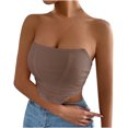 thumbnail image 1 of Birdeem Womens Fashion Solid Slim Backless Tanks Top Short Breast Wrap Vest, 1 of 1