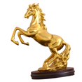 thumbnail image 2 of jifeng Figurine de Statue de Cheval Européen Simulation à la Main en Résine Chanceuse d'Or, 2 of 9