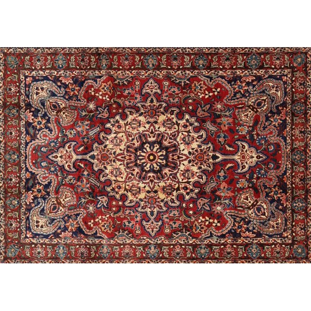 Ahgly Company Tapis Rectangulaire Traditionnel Rouge Safran Lavable en Machine, 10 Pieds x 13 Pieds