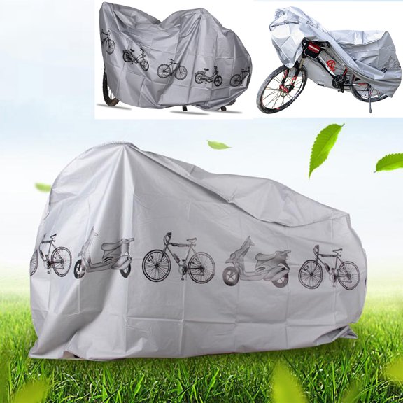 Waterproof Bicycle Cover with Lock Hole for Outdoor Protection, Wind and Rain Proof Polyester Material, Lightweight Foldable Design for Easy Storage, Fits Most Road Bikes