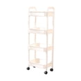 thumbnail image 2 of 4-Tier Kitchen Storage Cart with Armrests and Wheels, Green Mobile Storage Rack for Bathroom and Living Room, Multi-Purpose Organizer Cart with High Weight Capacity, 2 of 8
