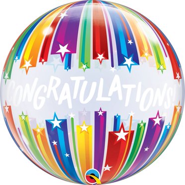 Superior Ballon en Feuille « Float Time » de 22 Pouces avec Félicitations - Déco d'Anniversaire Parfaite