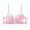 thumbnail image 1 of B91xZ Soutien-Gorge à Double Soutien pour Femmes, Grande Taille, Dos Lissant, Rose 90D, 1 of 3