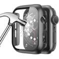 thumbnail image 3 of 2 pack Case Built in Tempered Glass Screen Protector Compatible with Apple Watch Series 44mm 40mm 45 mm 41mm , Matte PC Case Bumper Overall Protective Cover for iwatch series 6 5 4 7 SE 3 2 1, 3 of 6