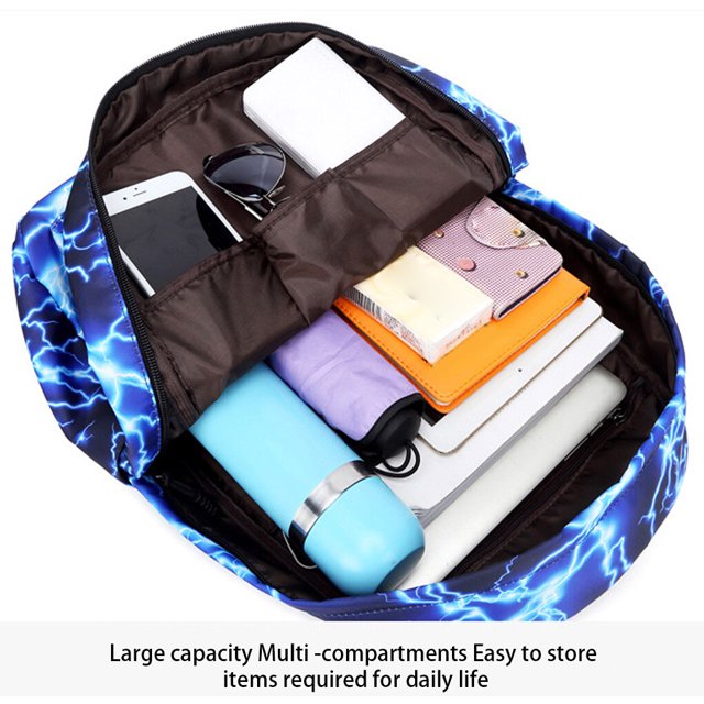 thinsony Sac à Dos pour Enfants Sac d'École pour Enfants Voyage Randonnée Bretelles Ajustables Boîte à Stylos pour Livres Papeterie Sacs de Rangement Sac à Dos Sac à Dos Bleu