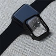 thumbnail image 2 of ALMNVO Compatible with Apple Watch Case 45mm 41mm 44mm 40mm 42mm 38mm,Full Coverage Hard PC Bumper with Tempered Glass Screen Protector Cover Accessories for iWatch SE Series 7 6 5 4 3 2 1, 2 of 6