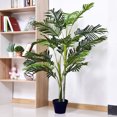 thumbnail image 2 of Outsunny 5FT Artificial Tropical Palm Tree Faux Plant with Lifelike Leaves, 2 of 10