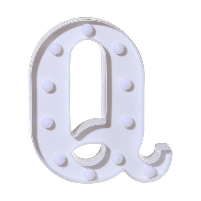 TopLLC Alphabet LED Letter Lights Light Up White Plastic Letters Standing Hanging A-M & on Clearance