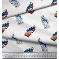 thumbnail image 3 of Soimoi Velvet Fabric Swirl & Floral Block Printed Fabric 1 Yard 58 Inch Wide, 3 of 3