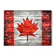 thumbnail image 1 of Canadian Flag Oil On Wood Art Work, 1 of 1