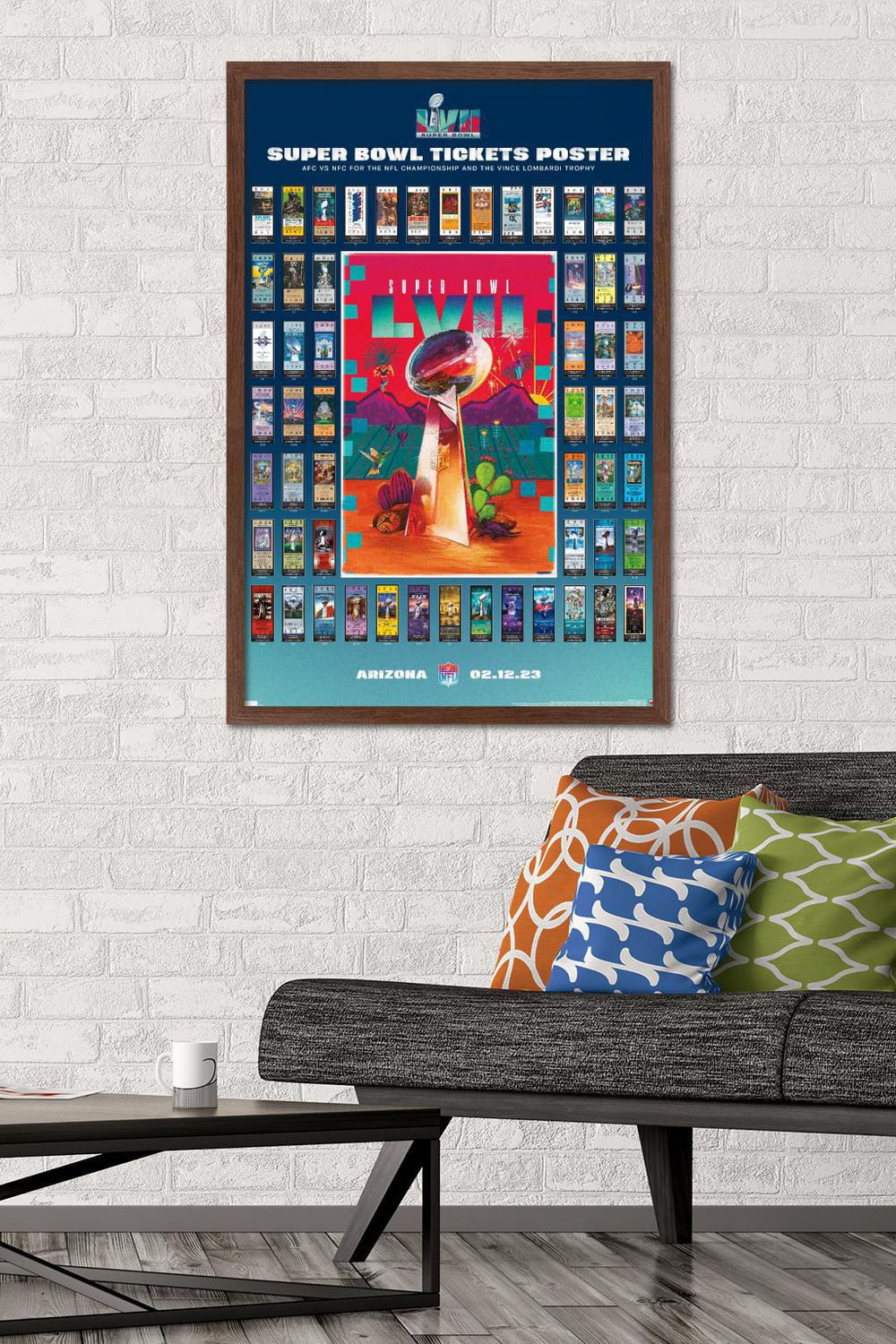 NFL League - Super Bowl LVII Ticket Collage Wall Poster