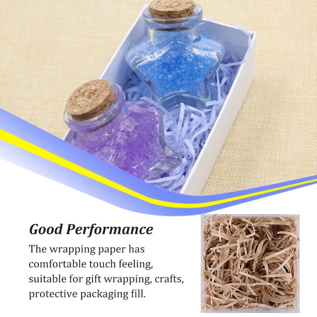 1 Pack Lafite Paper Raffia Filler Colorful Decoration Gadgets Shredded Box Packaging Decoration Practical Wedding Party Easter New Year Kraft Color