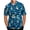 Dark Blue, variant on TopLLC Mens Flower Shirt Short Sleeve Casual Floral Print Button Down Hawaiian Shirt Polo Shirts for Men Plaid Shirt Men
