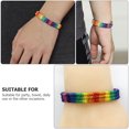 thumbnail image 2 of 6pcs Rainbow Woven Bracelet Unisex Pride Wristband Adjustable Colorful Bracelet, 2 of 9