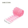 thumbnail image 2 of Unique Bargains 3 Inch Wide 10 Yard Lace Ribbon Floral Pattern Pink Embroidered Lace Trim for Sewing Making, Gift Wrapping, 2 of 5