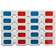 thumbnail image 4 of 3D Paper Glasses, Anaglyph Red and Cyan, White Cardboard Frame, 50 Pairs, 4 of 4