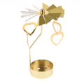 thumbnail image 4 of GUOOL Christmas Decor Rotating Candle Tea Light Holder Candlestick Gold Heart, 4 of 9