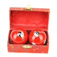 thumbnail image 3 of 2 x Hand Balls Chinese Health Balls with Storage Box Portable Fitness Relaxation Gossip Red, 3 of 9