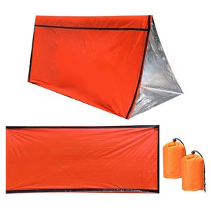 Yeacher 2 Sac de couchage d'urgence étanche PE Survie Sac de couchage léger Thermal Bivy Sack Couverture portable pour le camping Randonnée Activités d'aventure en plein air(36.2x83.9in)