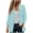 Sky Blue, variant on Gubotare Women's 3/4 Short Sleeve Cropped Cardigan Lightweight Button up Crochet Knit Sweater Shrug for Summer Spring (White,XXL)
