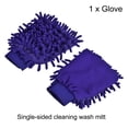 thumbnail image 3 of Unique Bargains Reusable Scratch-Free Cleaning Gloves Microfiber Chenille Mitts, Dark Blue, 3 of 5