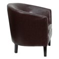 thumbnail image 5 of Brown Leather Barrel Shaped Guest Chair, 5 of 5
