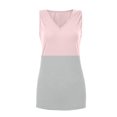 thumbnail image 4 of Fridja Womens Casual Loose Color Matching Button V-neck SleevelessTops Blouses Vests, 4 of 6