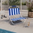 thumbnail image 2 of Mainstays Beach Chair, Blue & White Stripes, 2 of 10