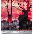thumbnail image 2 of Soimoi Poly Georgette Fabric Deer Panel Decor Fabric Printed Yard 42 Inch Wide, 2 of 3