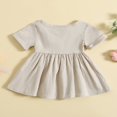 thumbnail image 3 of Robes d'Été pour Bébés Filles à Manches Courtes Bouton vers le Bas Robes, 3 of 9