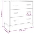 thumbnail image 4 of vidaXL Commode 75x35x70 cm en Pin Massif, 4 of 4