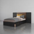 thumbnail image 1 of Onyx 3 Piece Bedroom Set, Walnut and Black, 1 of 4