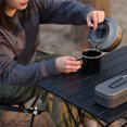 thumbnail image 3 of Folding Camping Table, Anti Slip Legs Camp Side Table Black Strong Waterproof Hinged Joint  For Fishing, 3 of 8