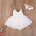 thumbnail image 3 of Princesse Fleur Fille Robe d'Été Tutu Robes de Fête d'Anniversaire Baptême Dentelle Mariage Enfants Robe Formelle Robe 18-24 Mois, 3 of 6